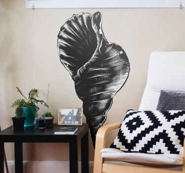 Ručně nakreslete mušle vintage shell samolepky - TenStickers