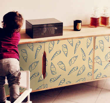 αυτοκόλλητο επίπλων πλακιδίων θαλασσινών κοχυλιών - TenStickers