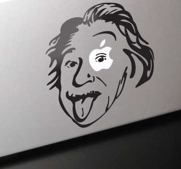Einstein Apple Theme MacBook Sticker - TenStickers