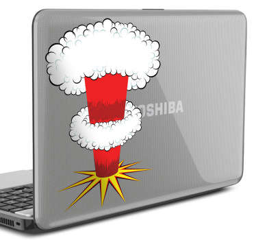 Nuclear Explosion Laptop Sticker - TenStickers