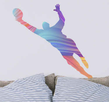 Abstract goalkeeper football wall sticker - TenStickers