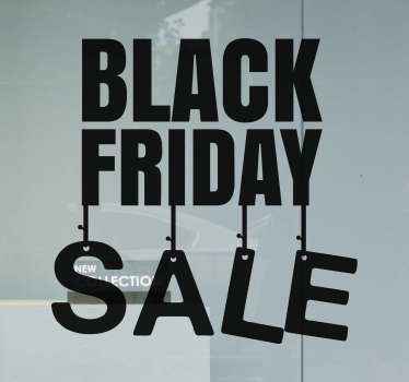 Svart fredag salg vindusdekor - Tenstickers