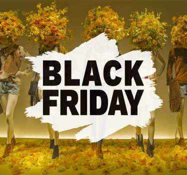 black friday sales black and white sticker - TenStickers