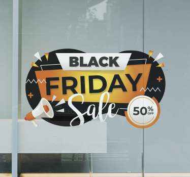 Vinilo Black Friday anuncio de venta promocional - TenVinilo