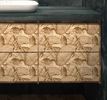 αυτοκόλλητο έπιπλα vintage κοχύλια - TenStickers