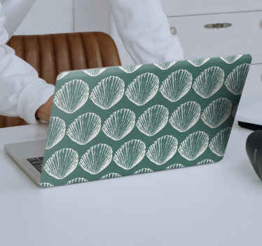 Adesivo per laptop disposizione del motivo a conchiglia - TenStickers
