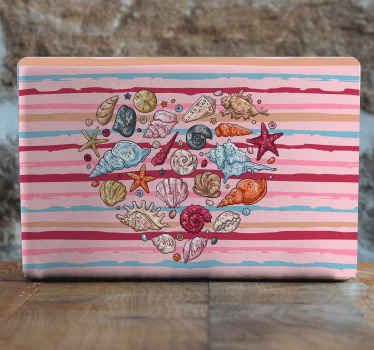Sea Shells Arrangement laptop skin - TenStickers