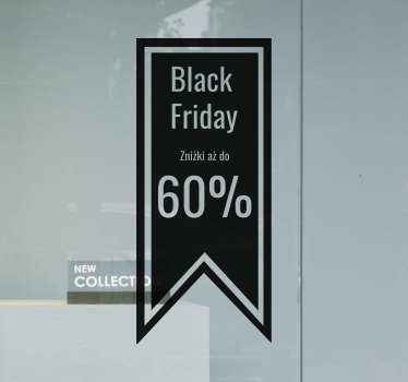 Naklejka na witrynę zakładka Black Friday - TenStickers