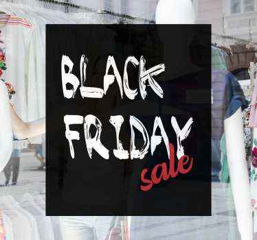 黑色星期五涂鸦窗户贴纸 - TenStickers