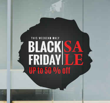 Customisable ink splatter black friday stickers - TenStickers