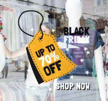 Black Friday customisable discount stickers - TenStickers