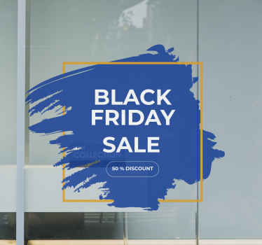 Blue geometric Black Friday banner stickers - TenStickers