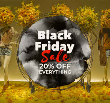 Watercolor customizable black friday decal - TenStickers