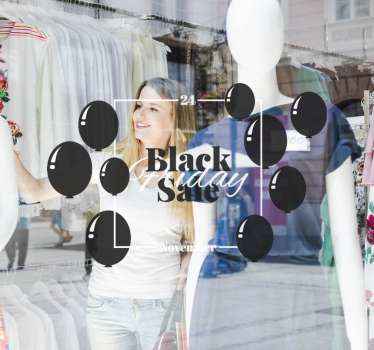 Balloons Black Friday sale stickers - TenStickers