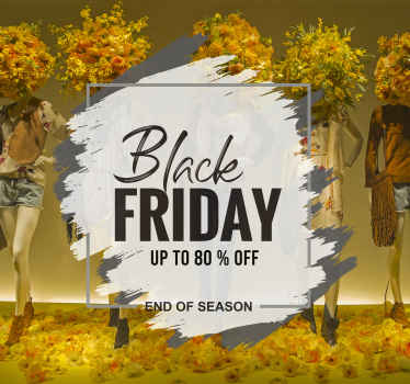 Tilted textured sales offer black Friday decal - TenStickers