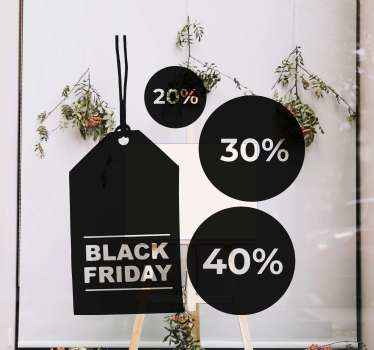 Pack 3 vinilos Black Friday personalizables - TenVinilo