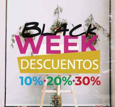 Vinilo Semana negra personalizable con 3 descuentos - TenVinilo