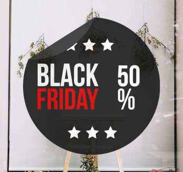 Vinilo Circulo personalizable viernes negro - TenVinilo