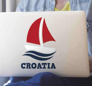 Naljepnica skina za hrvatsku i čamce - TenStickers