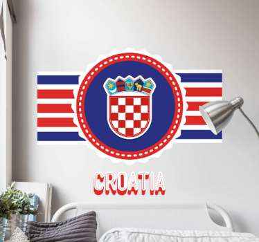 Naljepnica na hrvatskom jeziku u boji teksta i zastave - TenStickers