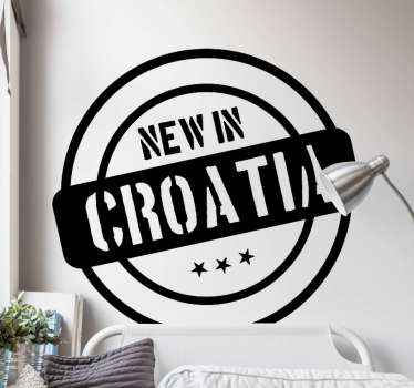 Okrugla naljepnica s tekstom na hrvatskom jeziku - TenStickers