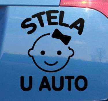 Prilagodljiva naljepnica za djevojčicu za bebu na brodu - TenStickers