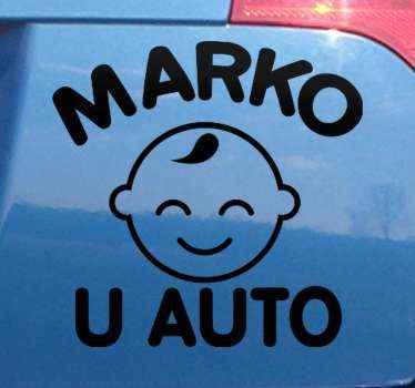 Prilagodljiva naljepnica baby boy baby on board - TenStickers