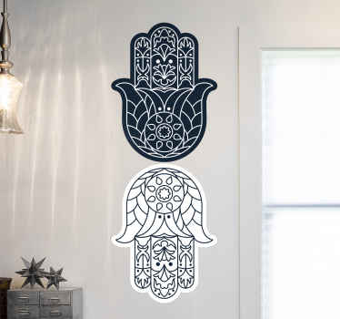 Double Hand of Fatima window sticker - TenStickers