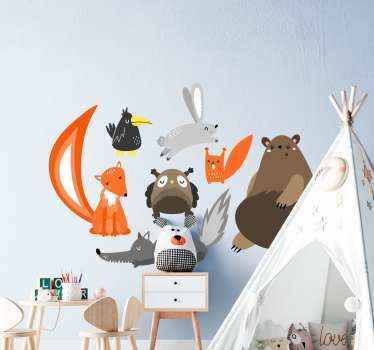 Set of nordic animals  nursery wall sticker - TenStickers