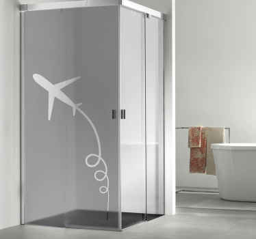 Fogged airplane trail window sticker - TenStickers