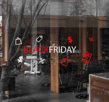 黑色星期五图标窗口贴纸 - TenStickers