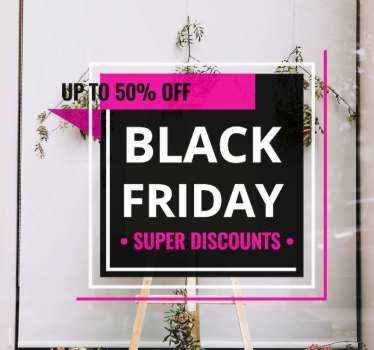 Pink Black Friday sales  window sticker - TenStickers
