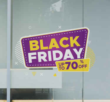 Fargerik svart fredag vindu klistremerke - Tenstickers