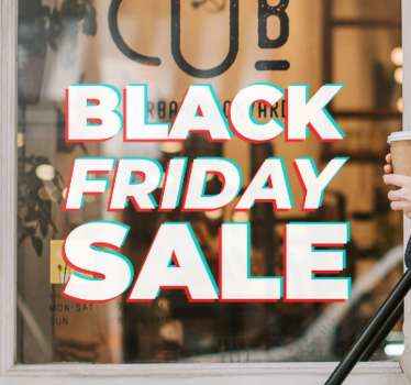 模糊的黑色星期五窗口贴纸 - TenStickers