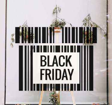 Barcode Sale Announcement Black Friday sticker - TenStickers