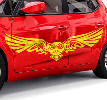 Tribal owl car vinyl sticker - TenStickers