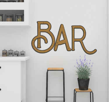 Vintage font bar drink vinyl - TenStickers
