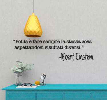 Adesivo murale frase celebre Citazione di einstein in italiano - TenStickers