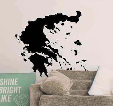αυτοκόλλητο Ελλάδα χάρτη σιλουέτα χώρα - TenStickers