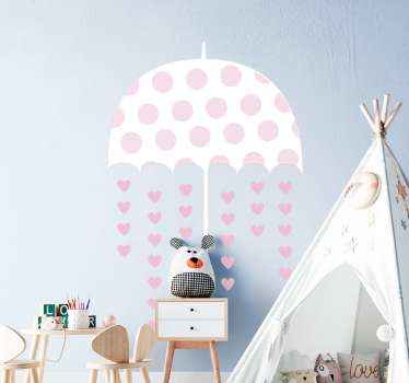 Vinilo infantil paraguas de lunares - TenVinilo