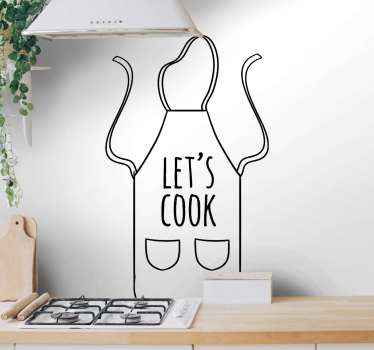 let's cook kitchen wall sticker - TenStickers