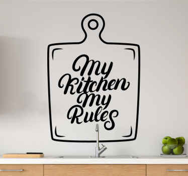 Moje kuchyň moje pravidla nástěnná samolepka - TenStickers