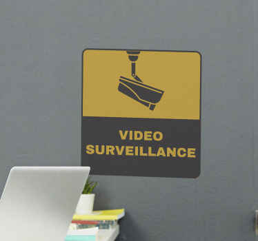 Surveillance video vinyl sign decal - TenStickers