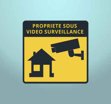 Stickers Signalisation Propriété sous vidéosurveillance - TenStickers