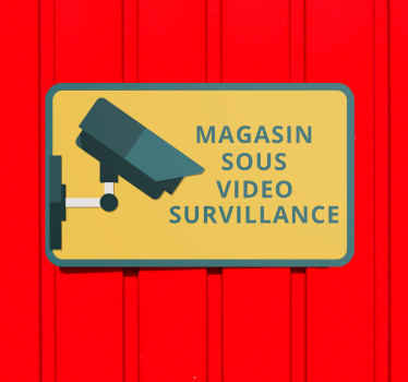 Stickers Signalisation Stocker sous vidéosurveillance - TenStickers