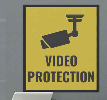 Video protection vinyl sign sticker - TenStickers