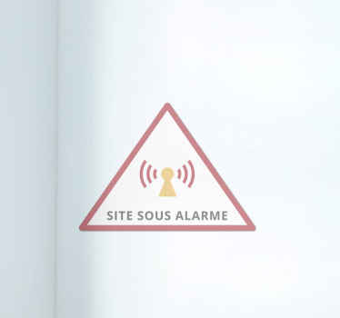 Stickers Signalisation Site sous alarme - TenStickers