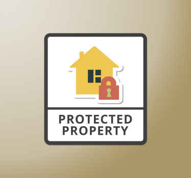 Stickers Signalisation Propriété protégée - TenStickers