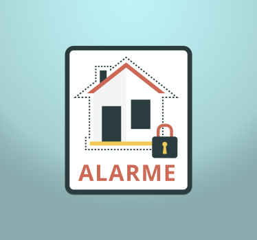 Stickers Signalisation Maison avec alarme - TenStickers