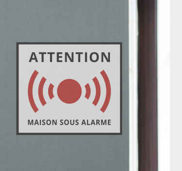 Stickers Signalisation maison sous alarme - TenStickers